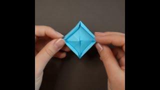 Оригами волчок: Крутящаяся антистресс игрушка вертушка за минуту #shorts Origami Spinner