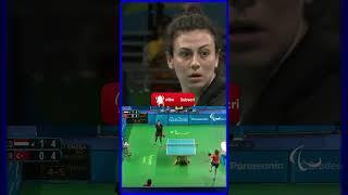 Kelly Van Zon's Incredible Diving Shot! (Paralympic Table Tennis)‍‍️ #shorts  #pingpong