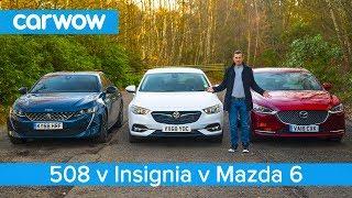 Peugeot 508 v Mazda 6 v Insignia Grand Sport - which is the best large family car?