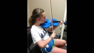 Victoria plays the A Major Scale