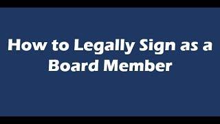 How to Legally Sign Your Name as an HOA Board Member