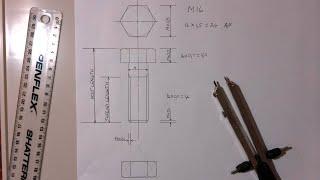 How to construct a metric bolt and nut from just the M value