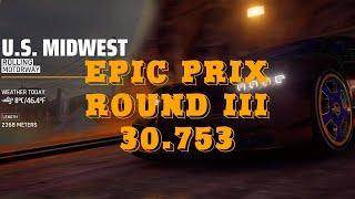 Asphalt 9 - Epic Prix R3 - U.S.Midwest: Rolling Motorway - Bugatti Chiron (Gold) - 30.753