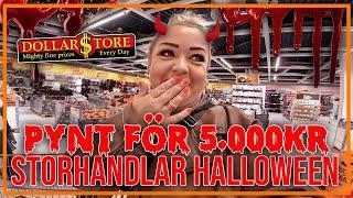 STOHANDLAR HALLOWEEN PYNT FÖR 5.000KR PÅ DOLLARSTORE | VLOGG