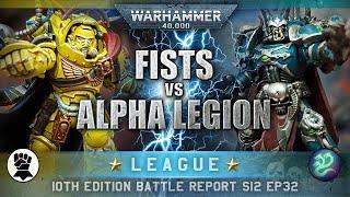 Alpha Legion Chaos Space Marines vs Imperial Fists Warhammer 40K Battle Report 10th Edition 2000pts