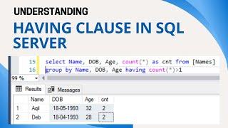 27 Having clause in SQL Server