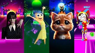 Wednesday Frends  Inside Out The Amazing Digital Circus  Cute Cat  Oddbods Tiles Hop Edm Rush