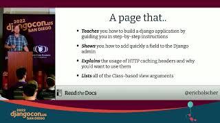 Documenting Django Code in 2022 with Eric Holscher - DjangoCon US 2022