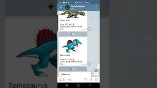 amazing   Buying 206 Spinusaurus same time at DinoPark Next Bitcoin Telegram Bot 