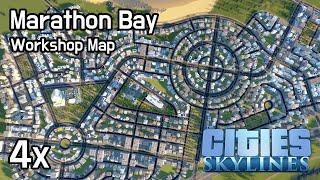 Cities Skylines - Marathon Bay 4x | No MODs, No DLCs