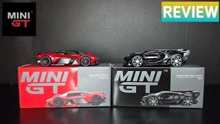 Mini GT - Aston Martin Valkyrie Hyper Red & Bugatti Vision Gran Turismo Black - REVIEW