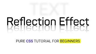 CSS Text Reflection Effect | CSS Text Effects