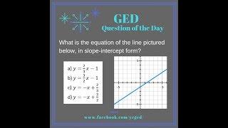 GED QOD: Equations of Lines from Graphs 1