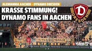 Dynamo-Fans in Aachen mit krasser Stimmung | Alemannia Aachen - Dynamo Dresden