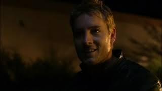 Justin Hartley riding motorcycle in "Smallville"