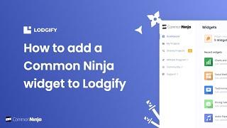 How to add a Common Ninja Widget to Lodgify