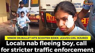 Minor on bullet hits scooter rider, leaves girl injured, Locals nab fleeing boy.