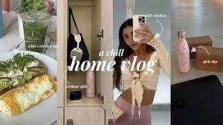 a chill home vlog | workout routine, what i'm eating, moving update & more