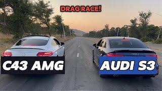 Drag Race: Mercedes-Benz C43 AMG 2021 vs Audi S3 2020
