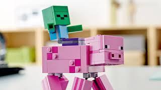 LEGO LEGO 21157 Minecraft BigFig Pig with Baby Zombie @2TTOYSLEGOPLAYMOBILCOBI