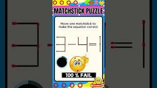 Matchstick Puzzle - 3-4=1 how? #matchstickpuzzle  #simplylogical