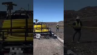 Our 2 Place Coil Trailer in action! #reeltrailers#construction #contractor#fiber#mfg#telecom#conduit