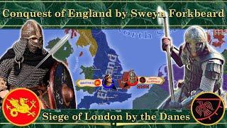 Conquest of England by Sweyn Forkbeard. ️ Siege of London by the Danes