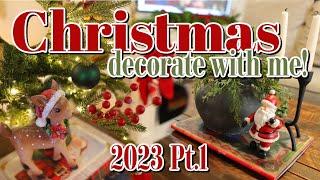 CHRISTMAS DECORATE WITH  ME 2023 | TRADITIONAL CHRISTMAS DECORATE WITH ME | Christmas decorating!