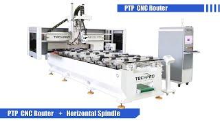 TechPro PTP CNC Router wood door ATC Router machine shows