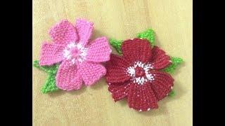 7-Hand embroidery | Easy trick to make wool flowers| part 1