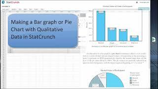 How to Create a Bar Plot or Pie Chart in StatCrunch