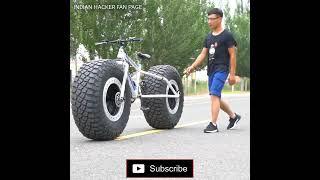 We Put Truck Tires On The Bicycle  | #shorts #youtubeshorts #bigwr #cycleexperiment