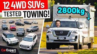 MEGA 4WD SUV towing test! Some fail our tests!  Patrol v LandCruiser v Defender v Everest v MU-X..