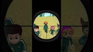 Can't shoot Chase in Squid game #funny #pawpatrol #chase #squidgame