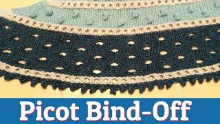 The Picot Bind-Off Knitting Method for a Picot Edge