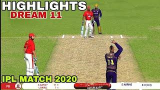 IPL 2020 Kkr vs Kxip Ipl 46th Match Highlights 2020 Real Cricket 20 Gameplay