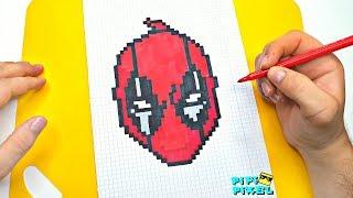 Как нарисовать ДЭДПУЛ 2 ! РИСУНКИ ПО КЛЕТОЧКАМ ! PIXEL ART How to Draw DEADPOOL  2