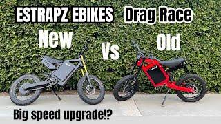 The new 72v 5000w ESTRAPZ CS20 Cvclone is even faster than before!?(Now 55+ mph) EBIKE DRAG RACE