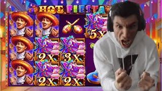 This GAME doesn‘t STOP PAYING | Hot Fiesta on 1400$ STAKE  | Trainwreckstv Gambling Highlights