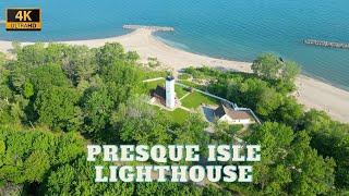 4K Drone Footage - Presque Isle Lighthouse - Erie, Pennsylvania