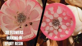 3D Flower making in epoxy resin: A Step-by-Step Guide #resincoasters #flowersinresin #resin