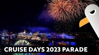 Cruise Days 2023 Highlight - Kreuzfahrer-Parade mit Feuerwerk ️ Hamburg Hafen Live