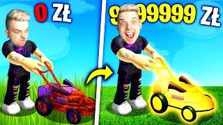 KOSZĘ NAJDROŻSZĄ KOSIARKĄ NA ŚWIECIE w ROBLOX - Mow The Lawn!  [Simulator]