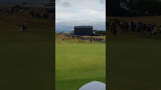 John Rahm Bunker shot on the 17th @ 2024 British Open