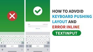 How to avoid keyboard pushing layout with TextInput | React Native Tutorial for beginner