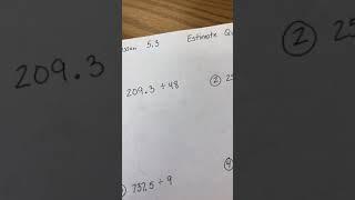 5.3 Estimate Quotients with Decimals