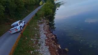 Rally car vs drone. Lada VFTS proto Dančulović / Bahorić - Rally Poreč 2021.