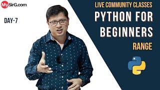 Range in Python | LIVE Community Classes | MySirG