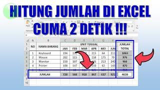 Cara Menghitung Jumlah dengan Cepat di Excel