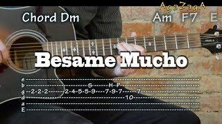 Besame Mucho - Guitar lesson, como tocar, レッスン , урок, табулатуры